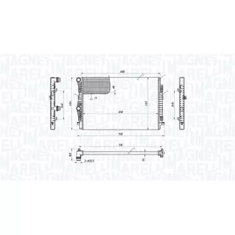 Radiateur, refroidissement du moteur MAGNETI MARELLI 350213220900
