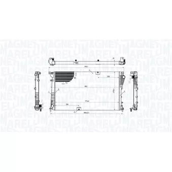 Radiateur, refroidissement du moteur MAGNETI MARELLI