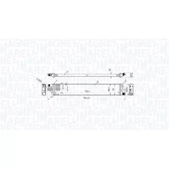Radiateur, refroidissement du moteur MAGNETI MARELLI 350213221200