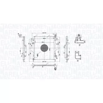 Radiateur, refroidissement du moteur MAGNETI MARELLI 350213221500