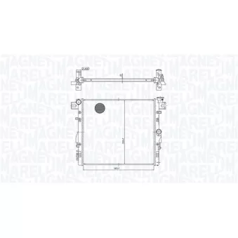 Radiateur, refroidissement du moteur MAGNETI MARELLI 350213221600