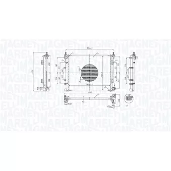 Radiateur, refroidissement du moteur MAGNETI MARELLI 350213221900