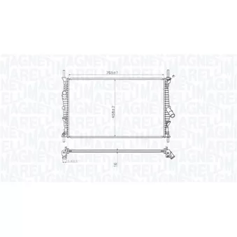 Radiateur, refroidissement du moteur MAGNETI MARELLI 350213222100