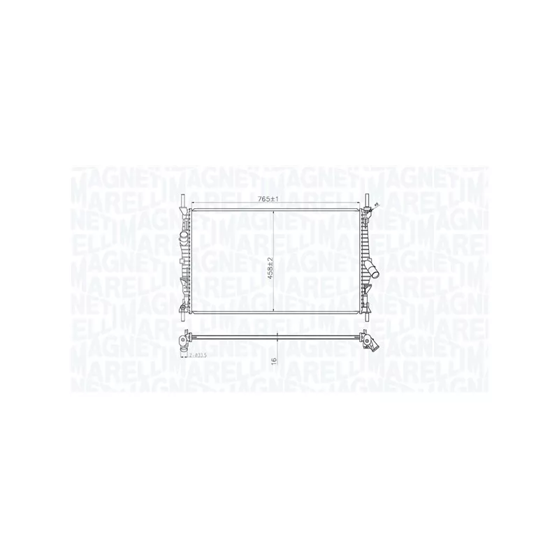 Radiateur, refroidissement du moteur MAGNETI MARELLI 350213222100