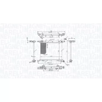 Radiateur, refroidissement du moteur MAGNETI MARELLI 350213222200