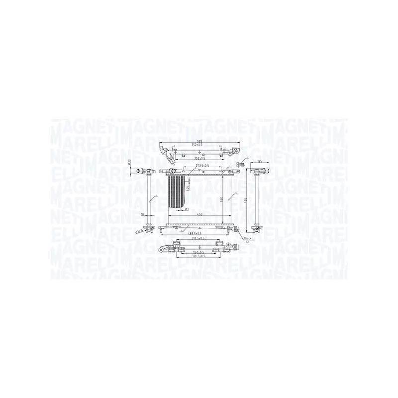 Radiateur, refroidissement du moteur MAGNETI MARELLI 350213222200