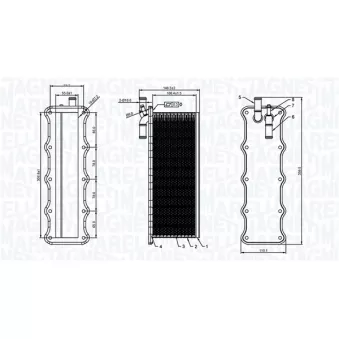 Intercooler, échangeur MAGNETI MARELLI 351319206190