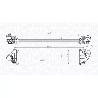 Intercooler, échangeur MAGNETI MARELLI 351319206200