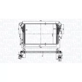 Intercooler, échangeur MAGNETI MARELLI 351319206210
