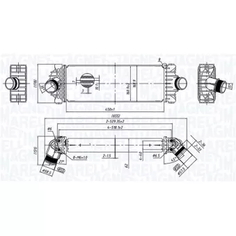 Intercooler, échangeur MAGNETI MARELLI 351319206230