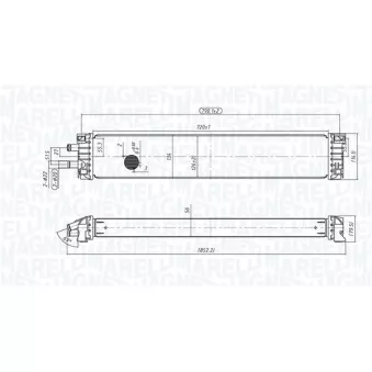 Intercooler, échangeur MAGNETI MARELLI 351319206270