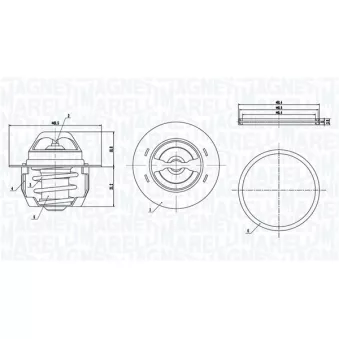 Thermostat, liquide de refroidissement MAGNETI MARELLI 352317005140