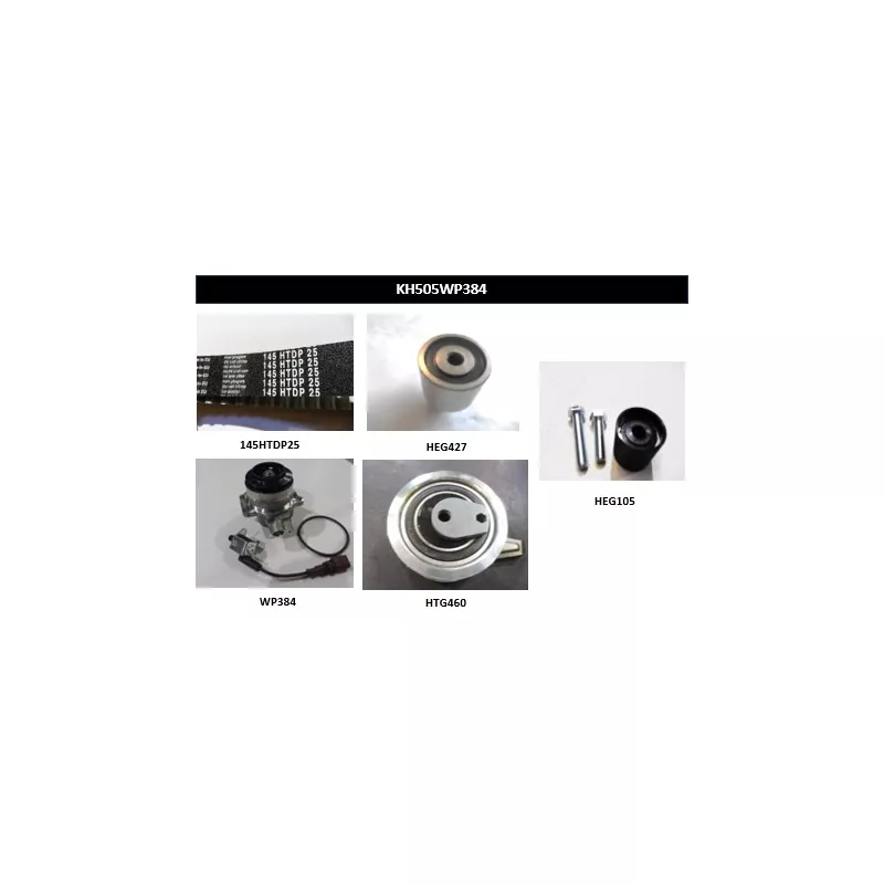 Pompe à eau + kit de courroie de distribution HUTCHINSON KH505WP384