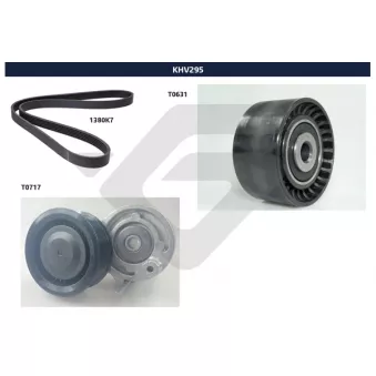 Jeu de courroies trapézoïdales à nervures HUTCHINSON