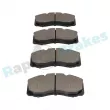 Jeu de 4 plaquettes de frein arrière RAP BRAKES R-P0575 - Visuel 1