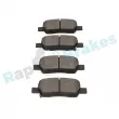 Jeu de 4 plaquettes de frein arrière RAP BRAKES R-P1671 - Visuel 2