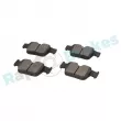 Jeu de 4 plaquettes de frein arrière RAP BRAKES R-P1696 - Visuel 1