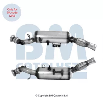 Filtre à particules / à suie, échappement BM CATALYSTS BM11629H