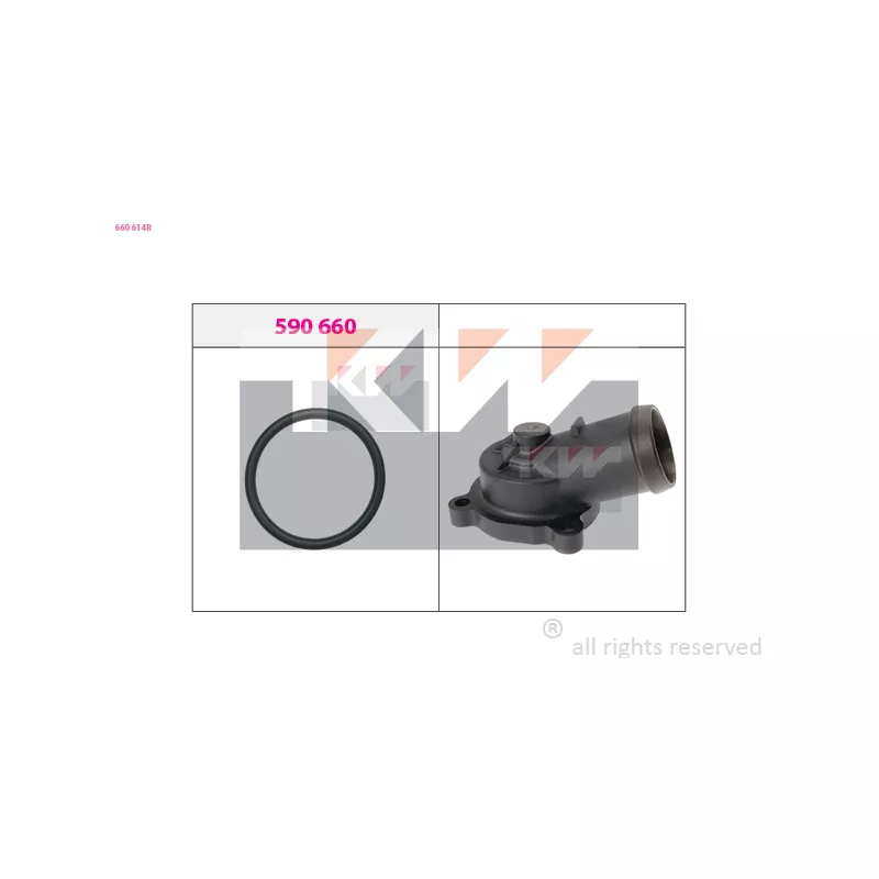 Bride de liquide de refroidissement KW 660 614R