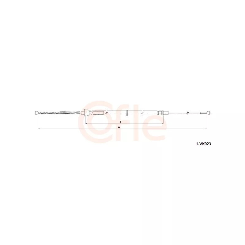 Tirette à câble, frein de stationnement COFLE 1.VK023
