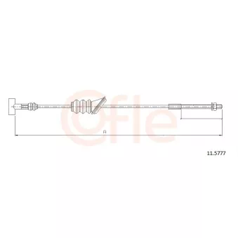 Tirette à câble, frein de stationnement COFLE 11.5777
