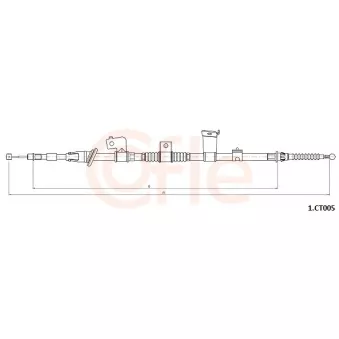 Tirette à câble, frein de stationnement COFLE 92.1.CT005