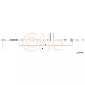 Tirette à câble, frein de stationnement COFLE 92.1.HY006