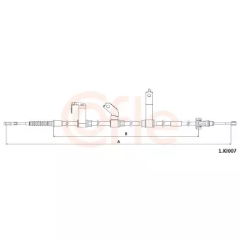 Tirette à câble, frein de stationnement COFLE 92.1.KI007