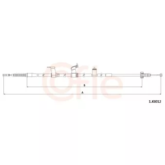 Tirette à câble, frein de stationnement COFLE 92.1.KI012