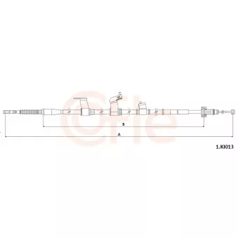 Tirette à câble, frein de stationnement COFLE 92.1.KI013