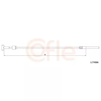 Tirette à câble, frein de stationnement COFLE 92.1.TY006