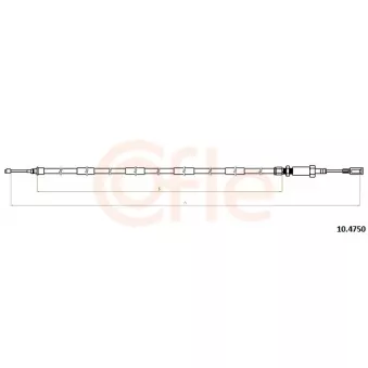 Tirette à câble, frein de stationnement COFLE