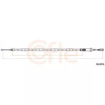 Tirette à câble, frein de stationnement COFLE 92.10.4751