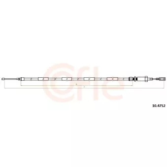 Tirette à câble, frein de stationnement COFLE 92.10.4752