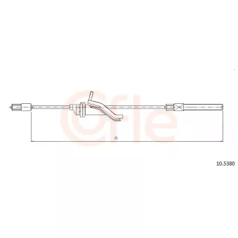 Tirette à câble, frein de stationnement COFLE 92.10.5380