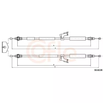 Tirette à câble, frein de stationnement COFLE 92.10.8228
