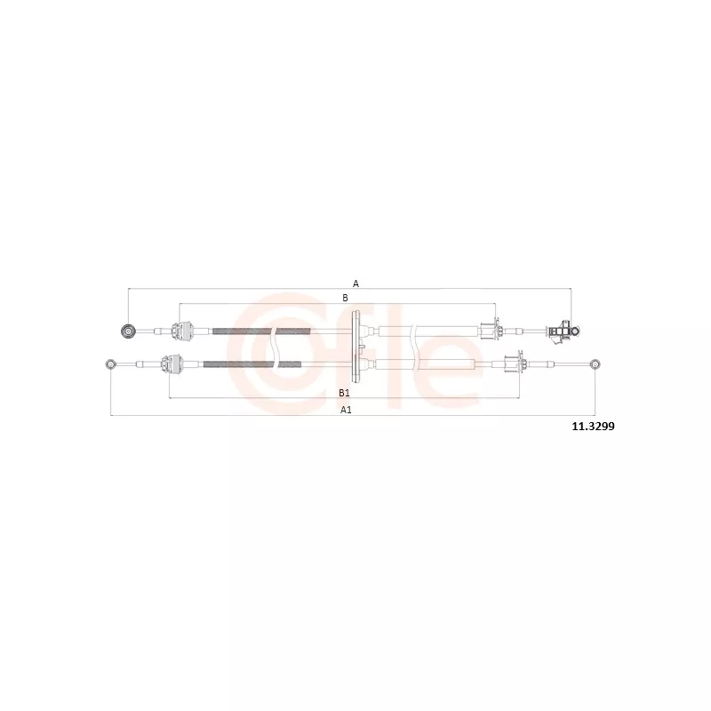 Tirette à câble, commande d'embrayage COFLE 92.11.3299