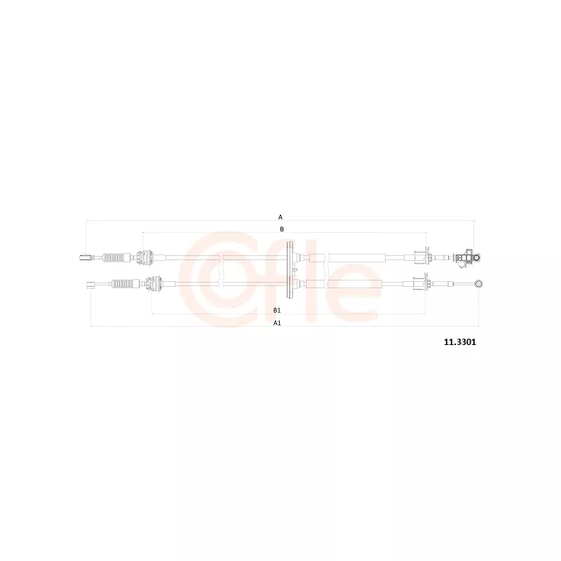 Tirette à câble, boîte de vitesse manuelle COFLE 92.11.3301