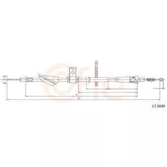 Tirette à câble, frein de stationnement COFLE 92.17.5049