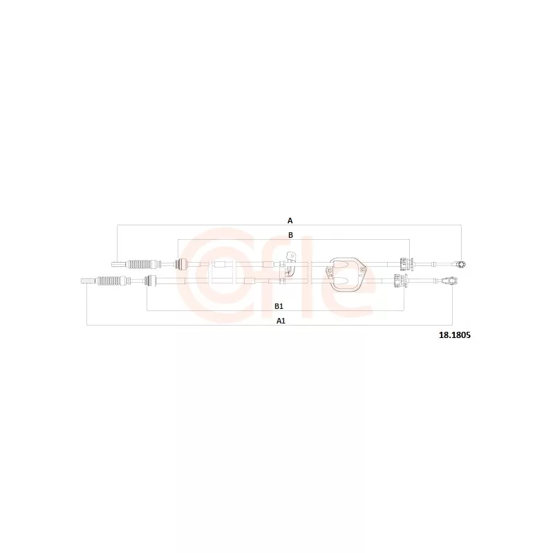 Tirette à câble, boîte de vitesse manuelle COFLE 92.18.1805