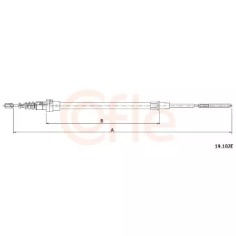 Tirette à câble, frein de stationnement COFLE 92.19.102E