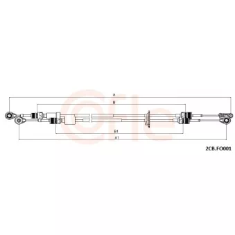 Tirette à câble, boîte de vitesse manuelle COFLE 92.2CB.FO001