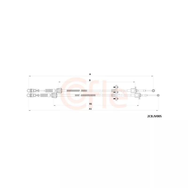 Tirette à câble, boîte de vitesse manuelle COFLE 92.2CB.IV005