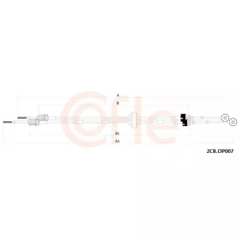 Tirette à câble, boîte de vitesse manuelle COFLE 92.2CB.OP007