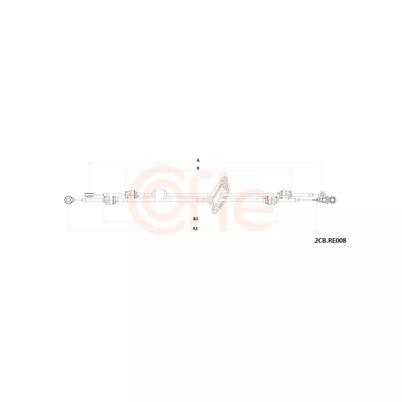 Tirette à câble, boîte de vitesse manuelle COFLE 92.2CB.RE008