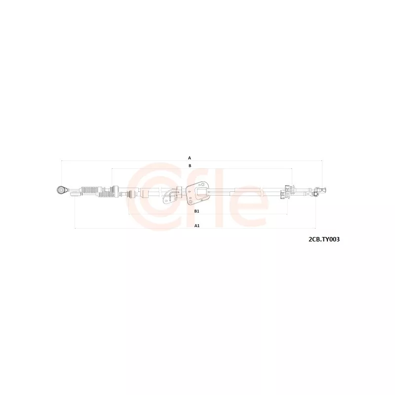 Tirette à câble, boîte de vitesse manuelle COFLE 92.2CB.TY003