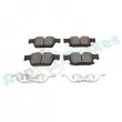Jeu de 4 plaquettes de frein arrière RAP BRAKES R-P1752 - Visuel 1