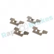 Kit d'accessoires, plaquette de frein à disque RAP BRAKES R-U0336 - Visuel 2