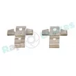 Kit d'accessoires, plaquette de frein à disque RAP BRAKES R-U0311 - Visuel 2