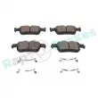Jeu de 4 plaquettes de frein arrière RAP BRAKES R-P1709 - Visuel 1
